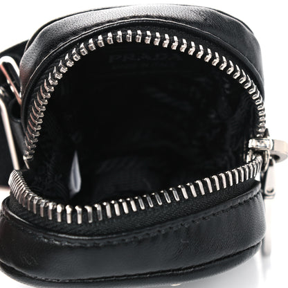Prada Nappa Re-Nylon Metal Triangle Logo Mini Arm Pouch Black 4 of 4
