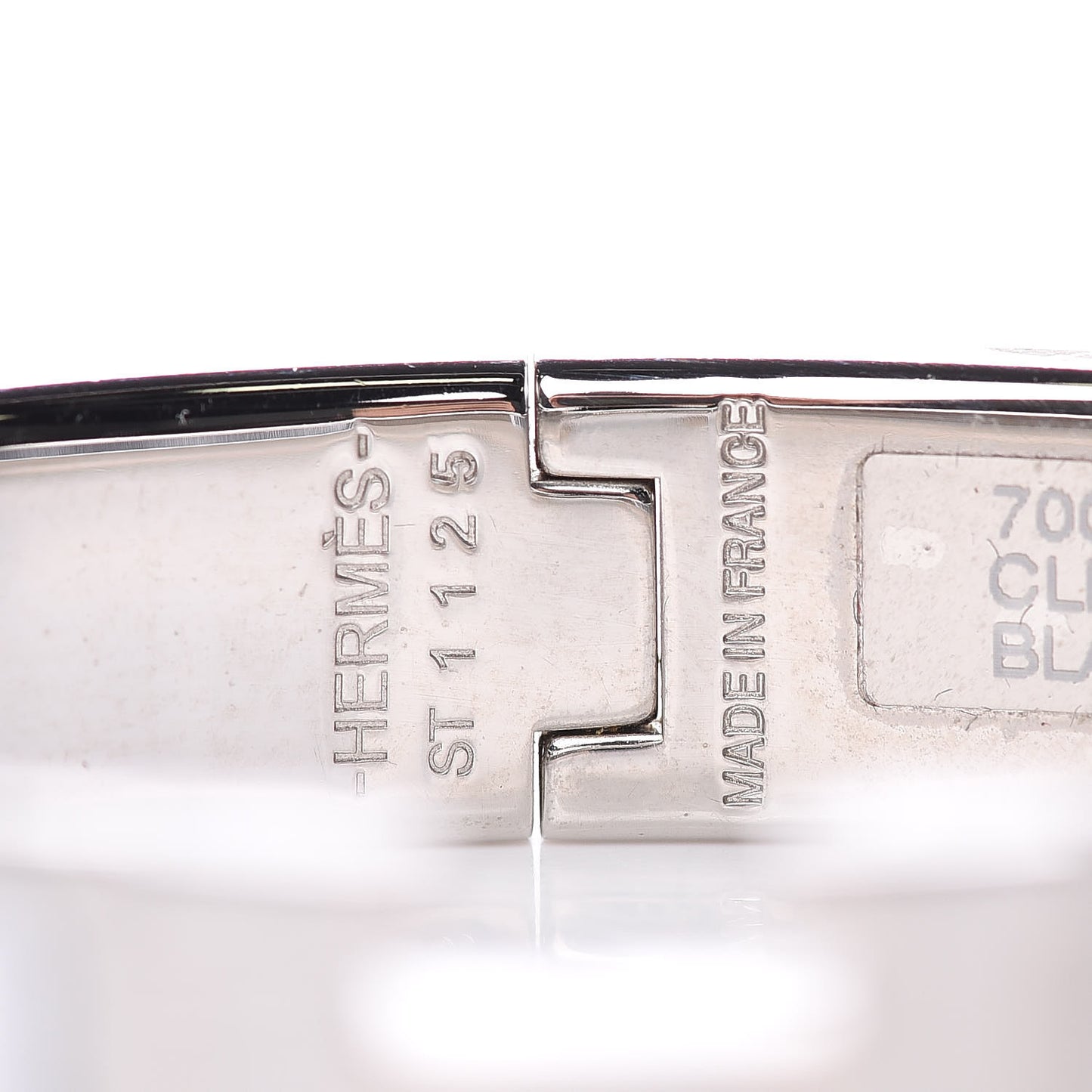 Enamel Narrow Clic Clac H Bracelet PM White