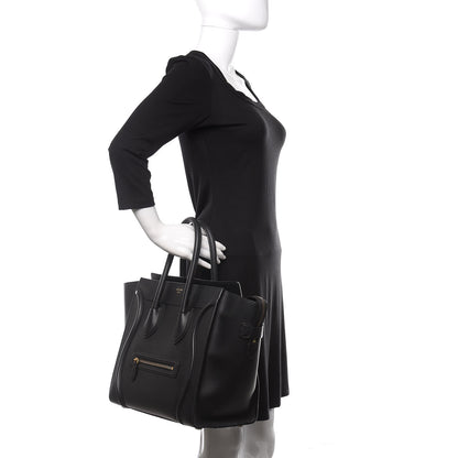 Celine Smooth Calfskin Mini Luggage Black 2 of 13