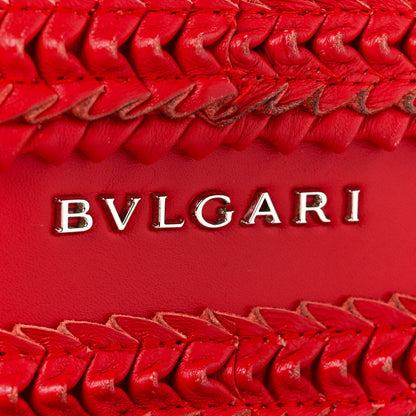 Bulgari Calfskin Plisse Serpenti Forever Crossbody Bag Red 9 of 12