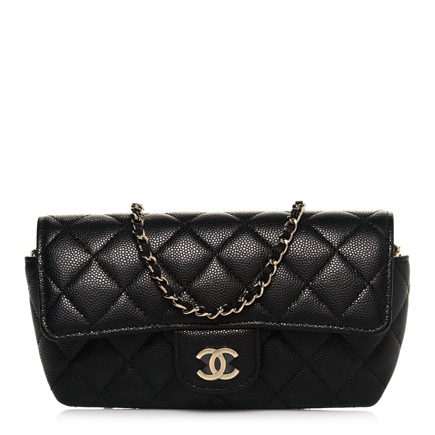 Chanel Caviar Quilted Glasses Case With Chain Black 1 of 14