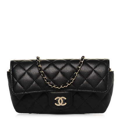 Chanel Caviar Quilted Glasses Case With Chain Black 1 of 14