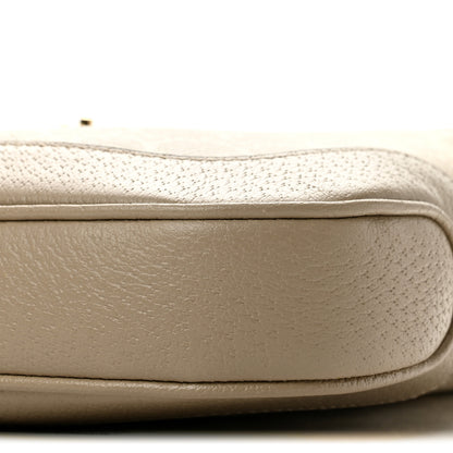 Gucci GG Supreme Monogram Textured Dollar Calfskin Web Small Jackie 1961 Hobo Beige Mystic White Oatmeal 9 of 11