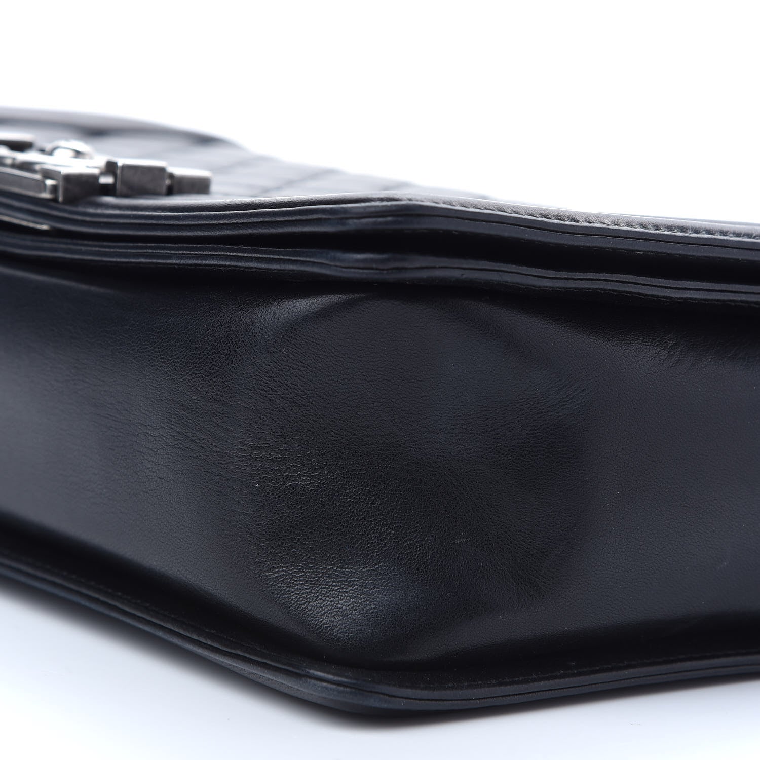 Chanel Lambskin Stingray Quilted Medium Boy Flap Black 8 of 8