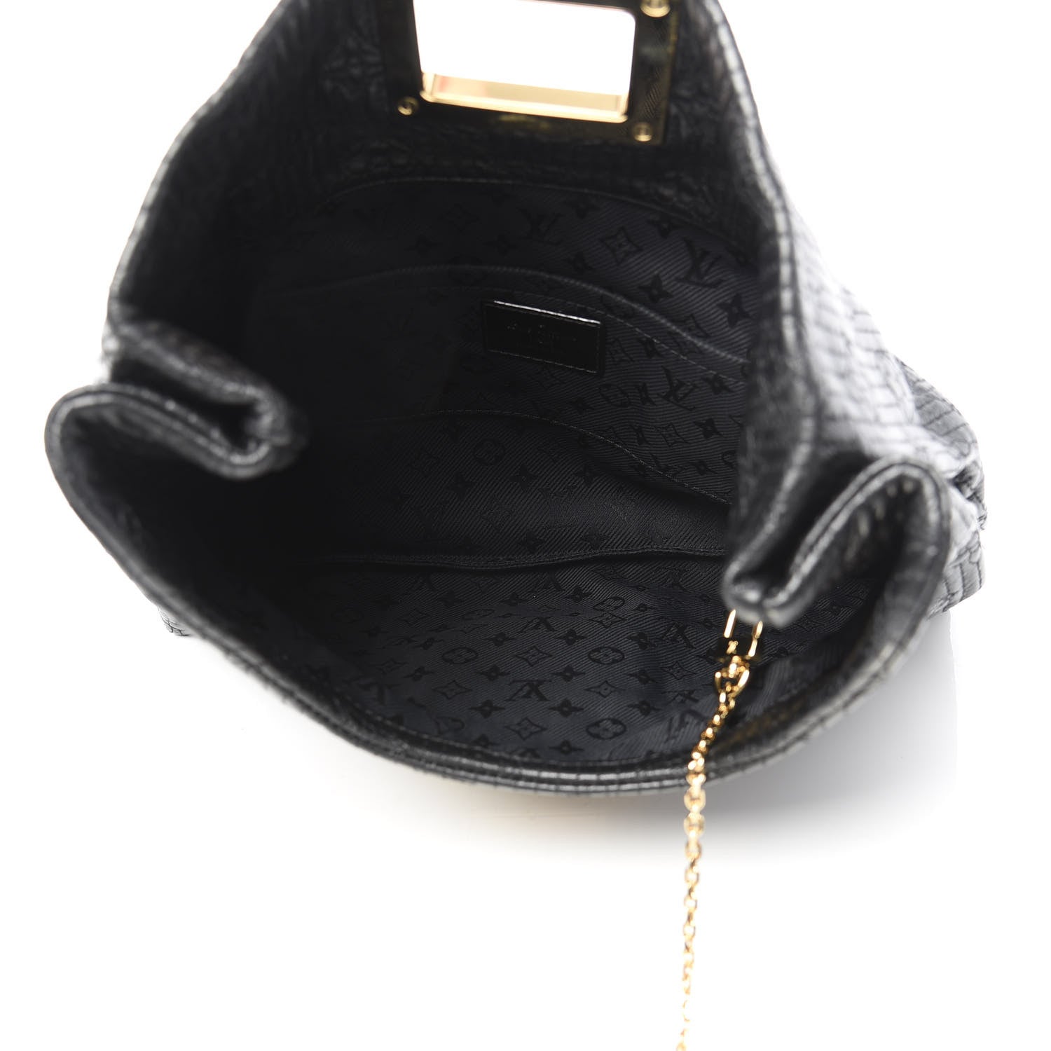 Louis Vuitton Calfskin Quilted Monogram Altair Clutch Black 5 of 7