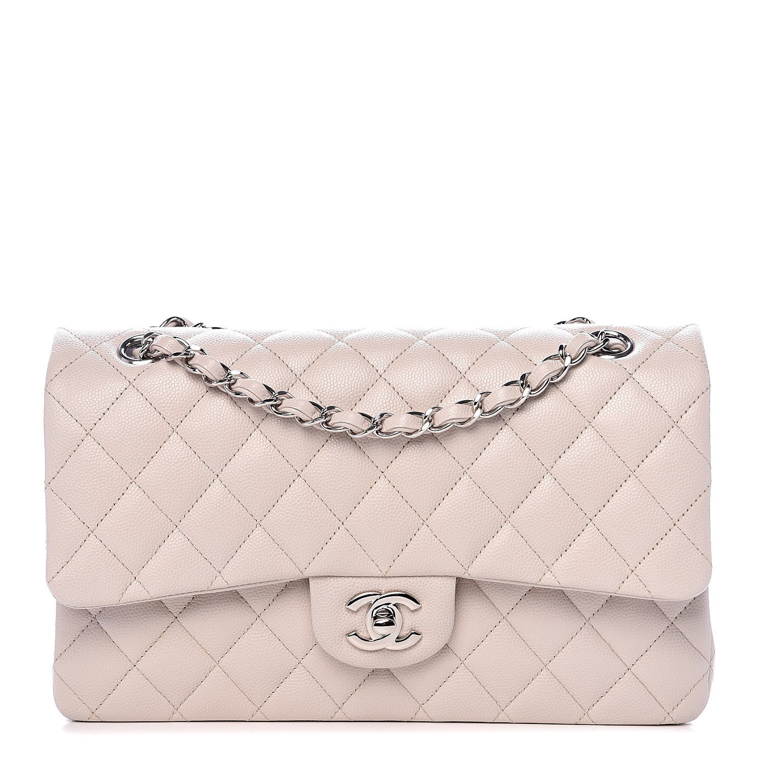 Chanel Caviar Quilted Medium Double Flap Ivory 1 of 11