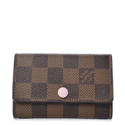 Louis Vuitton Damier Ebene Multicles 6 Key Holder Rose Ballerine 1 of 10