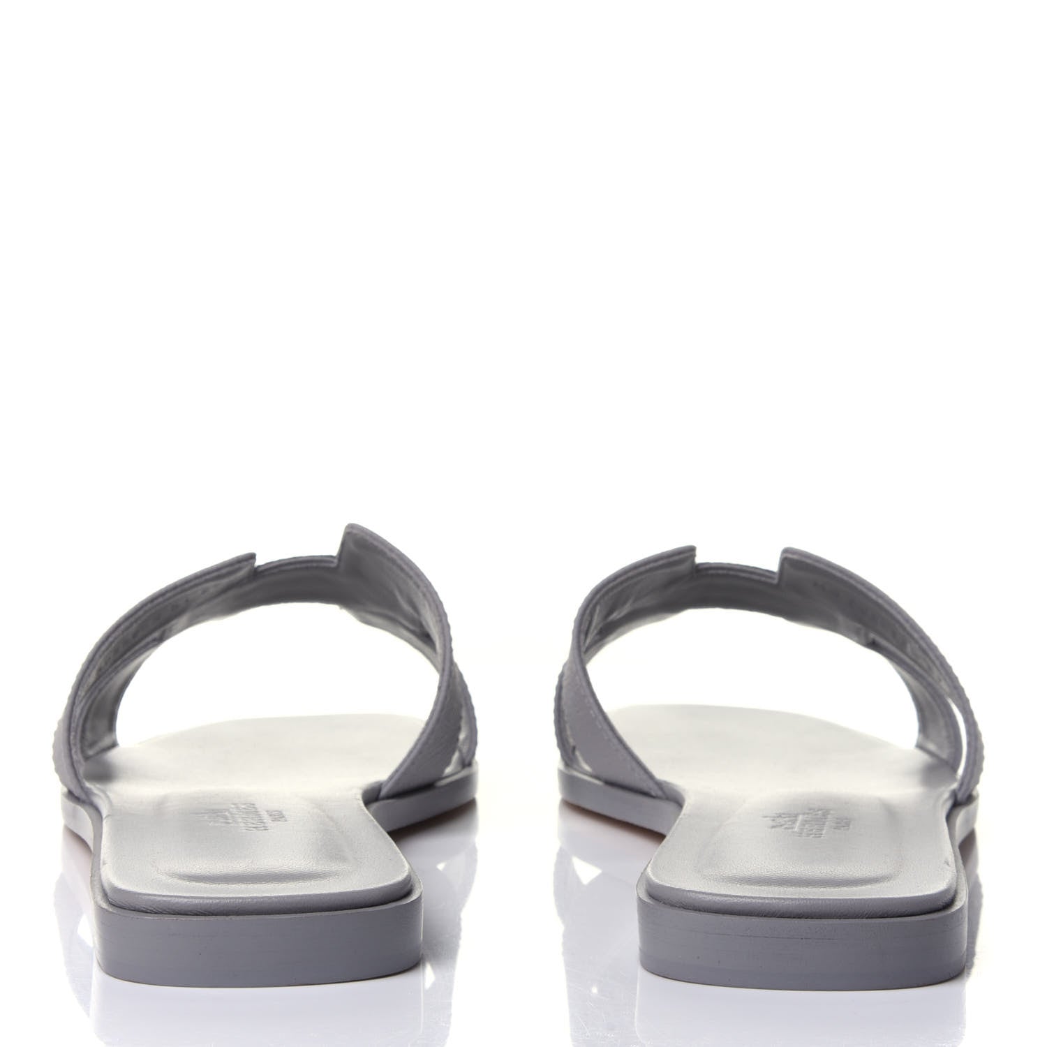 Hermes Epsom Oran Sandals 37.5 Bleu Glacier 5 of 11