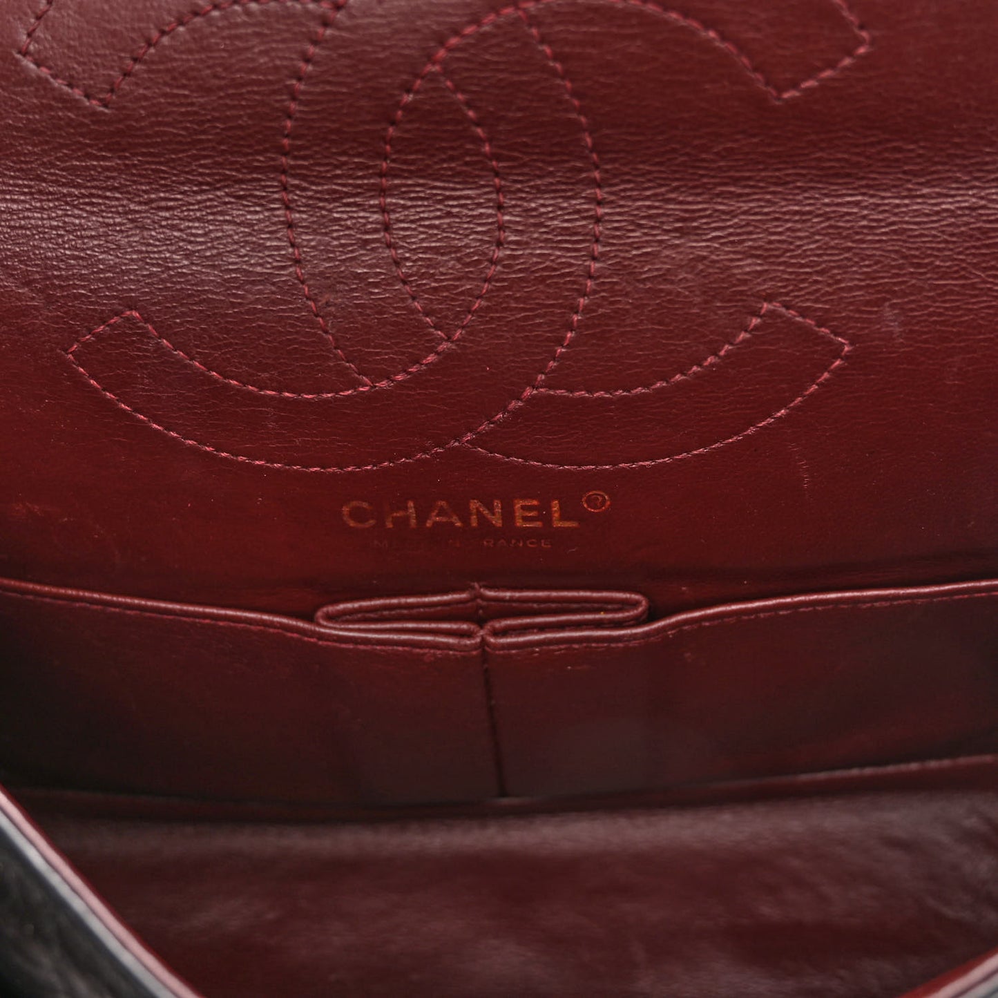 Aged Calfskin Quilted 2.55 Reissue 225 Flap Black