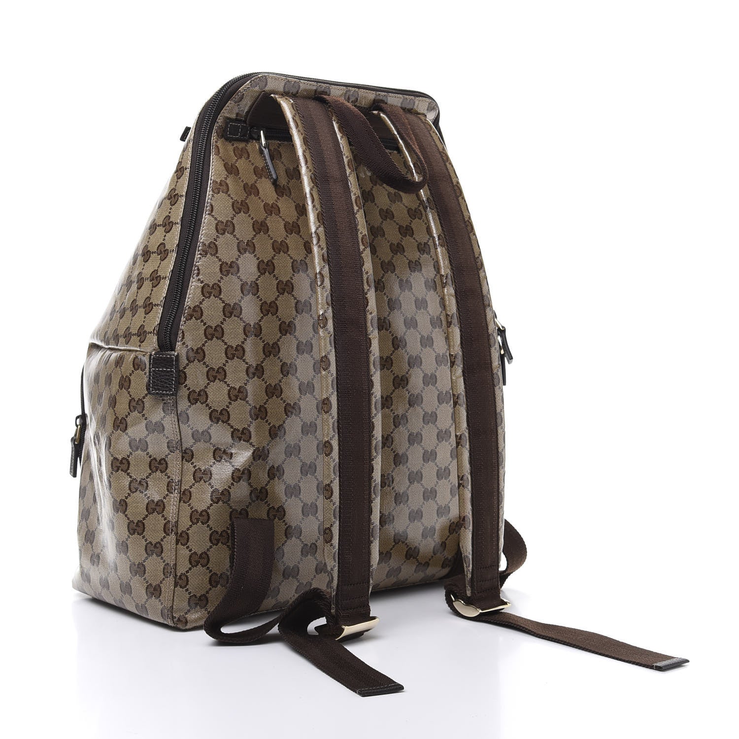 Gucci Crystal Monogram Backpack Dark Brown 2 of 10