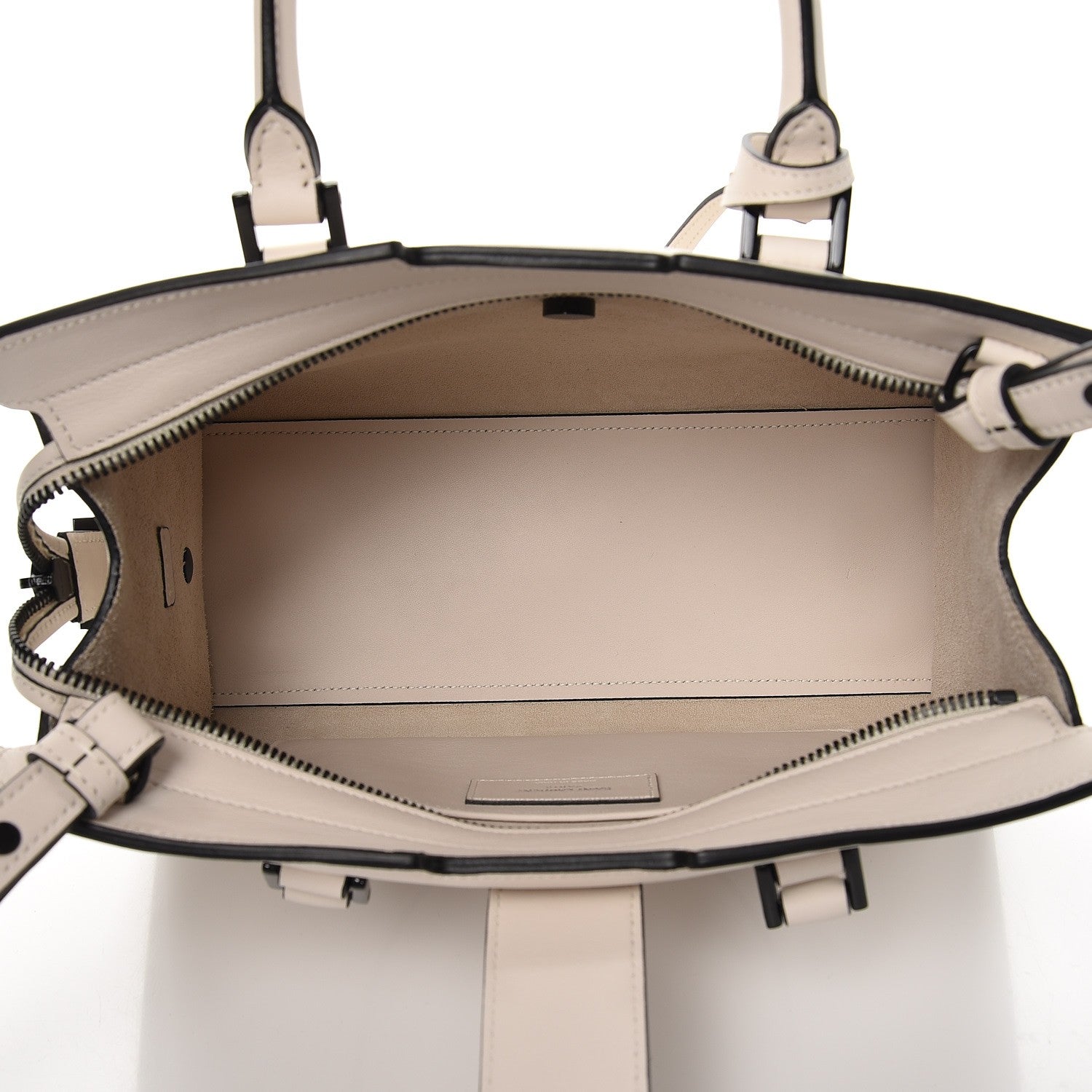 Saint Laurent Calfskin Monogram Baby Cabas Dove White 6 of 8