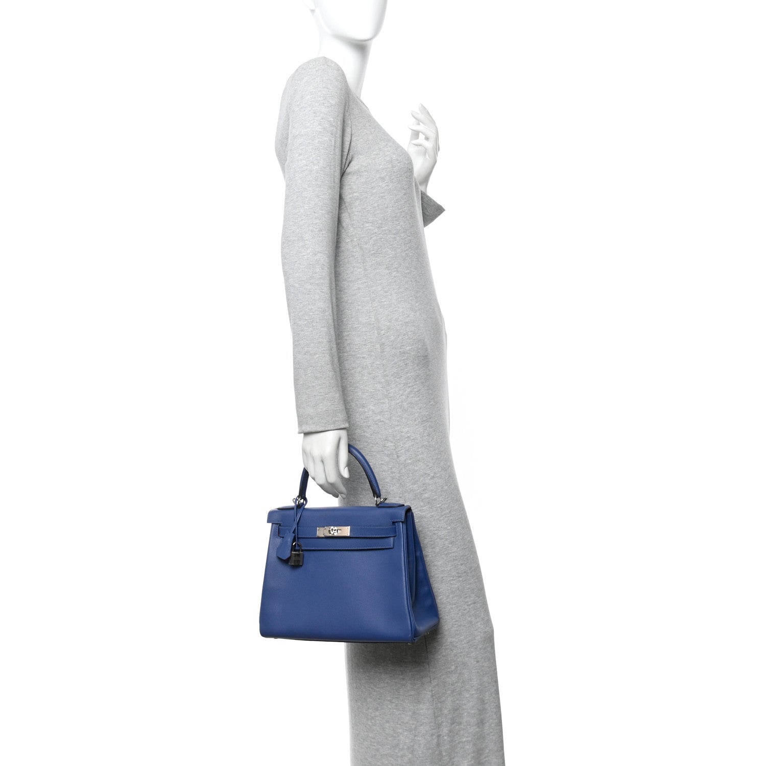 Hermes Evercolor Verso Kelly Retourne 28 Bleu Brighton Capucine 2 of 16