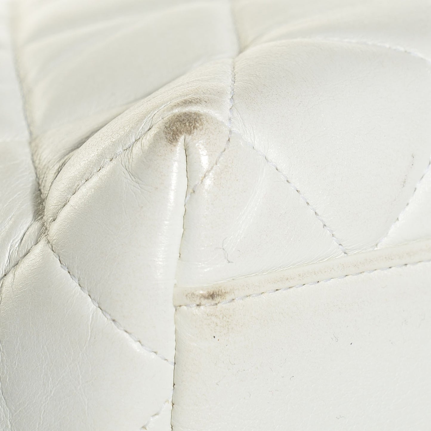 Lambskin Quilted Shoulder Bag White