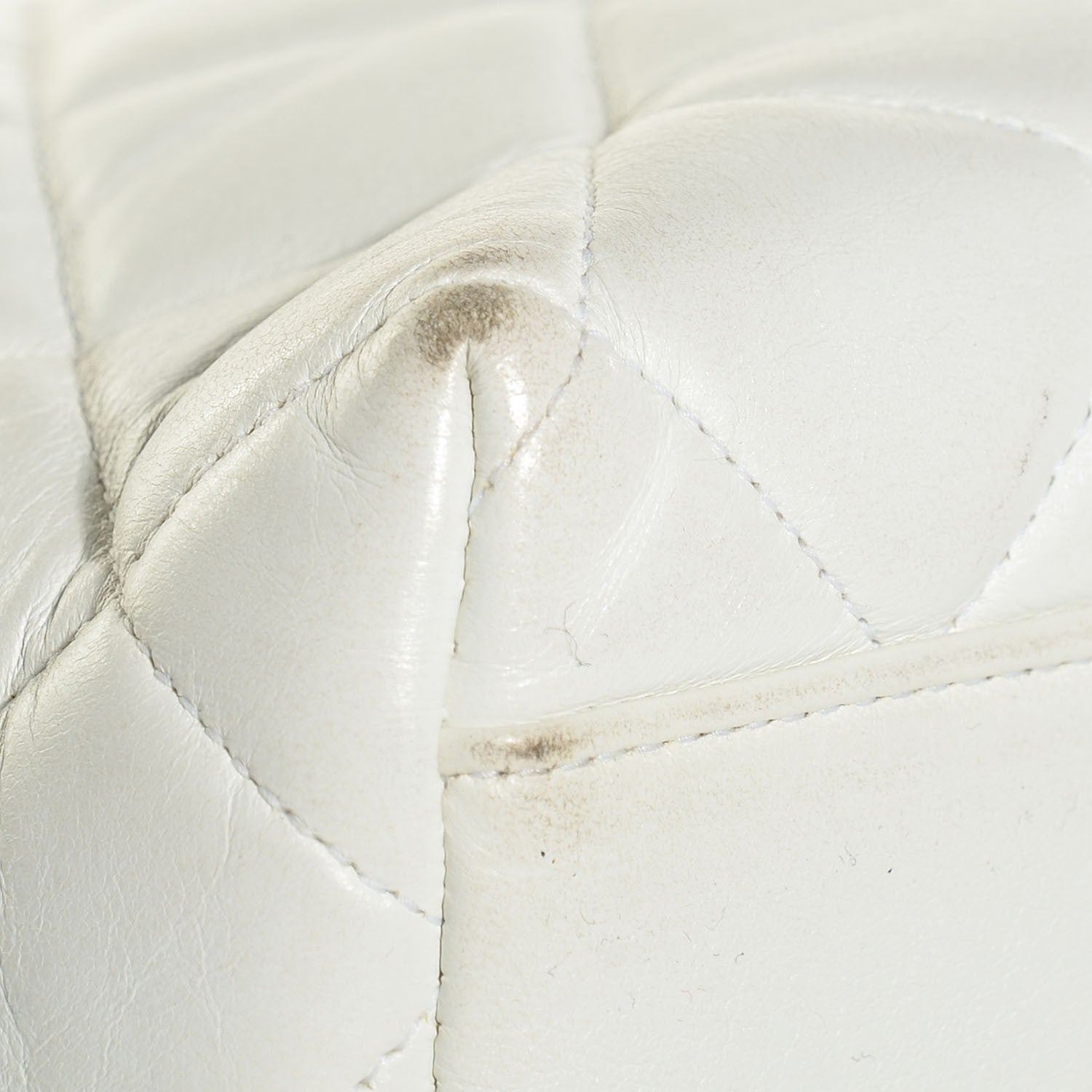 Chanel Lambskin Quilted Shoulder Bag White 9 of 9