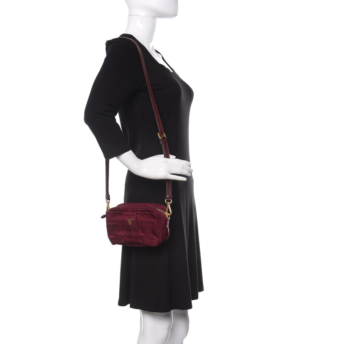 Tessuto Nylon Bow Camera Bag Bordeaux