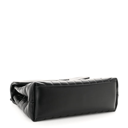 Saint Laurent Calfskin Y Quilted Monogram Monochrome Medium Loulou Chain Satchel Black 3 of 9