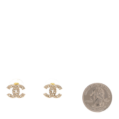 Chanel Pearl CC Earrings Light Gold 2 of 5