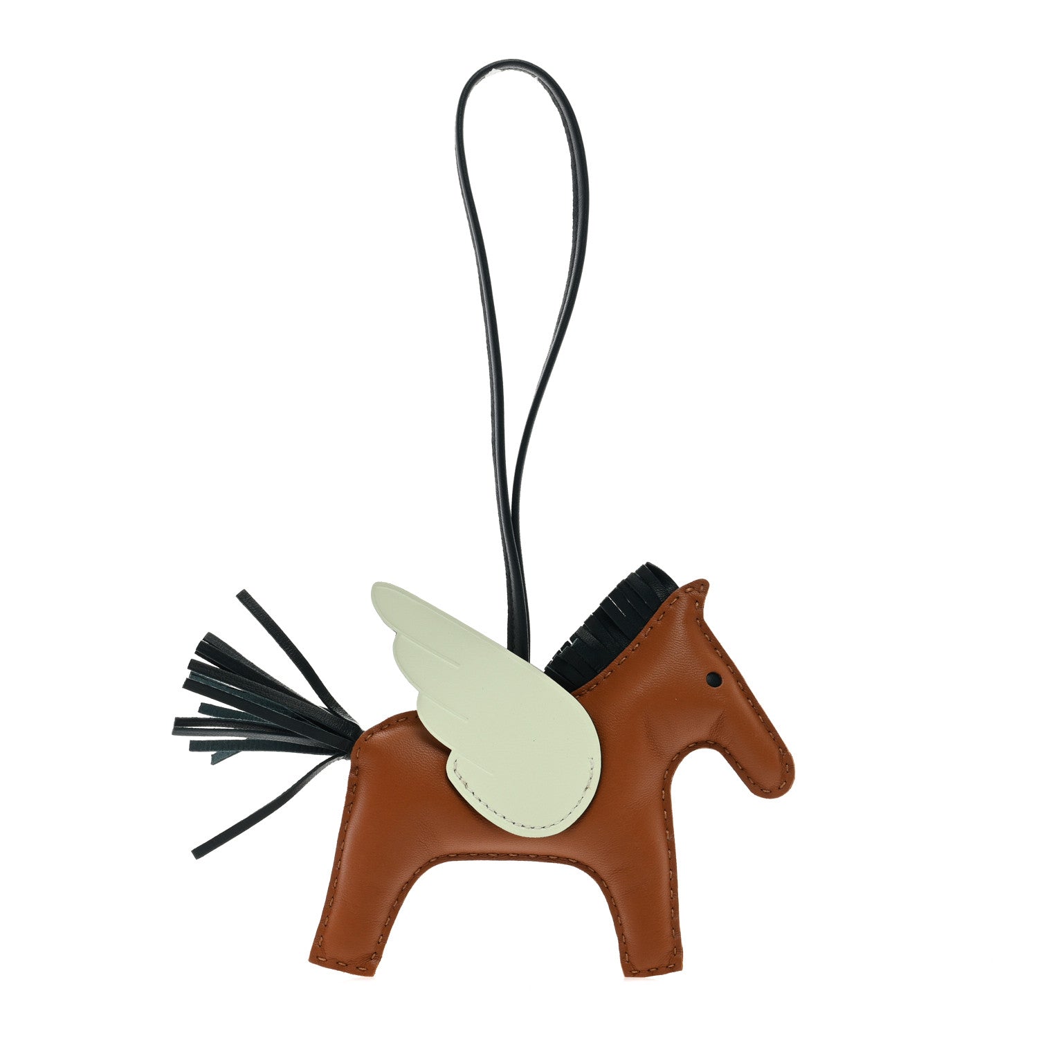 Hermes Milo Lambskin Grigri Rodeo Pegase Horse Bag Charm PM Gold Vert Cypress Vert Fizz 3 of 5