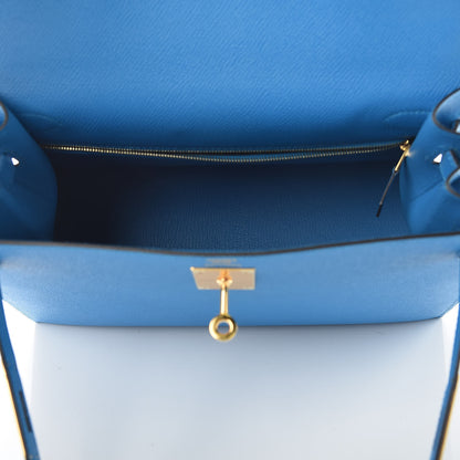 Hermes Epsom Kelly Sellier 28 Bleu Zanzibar 8 of 43