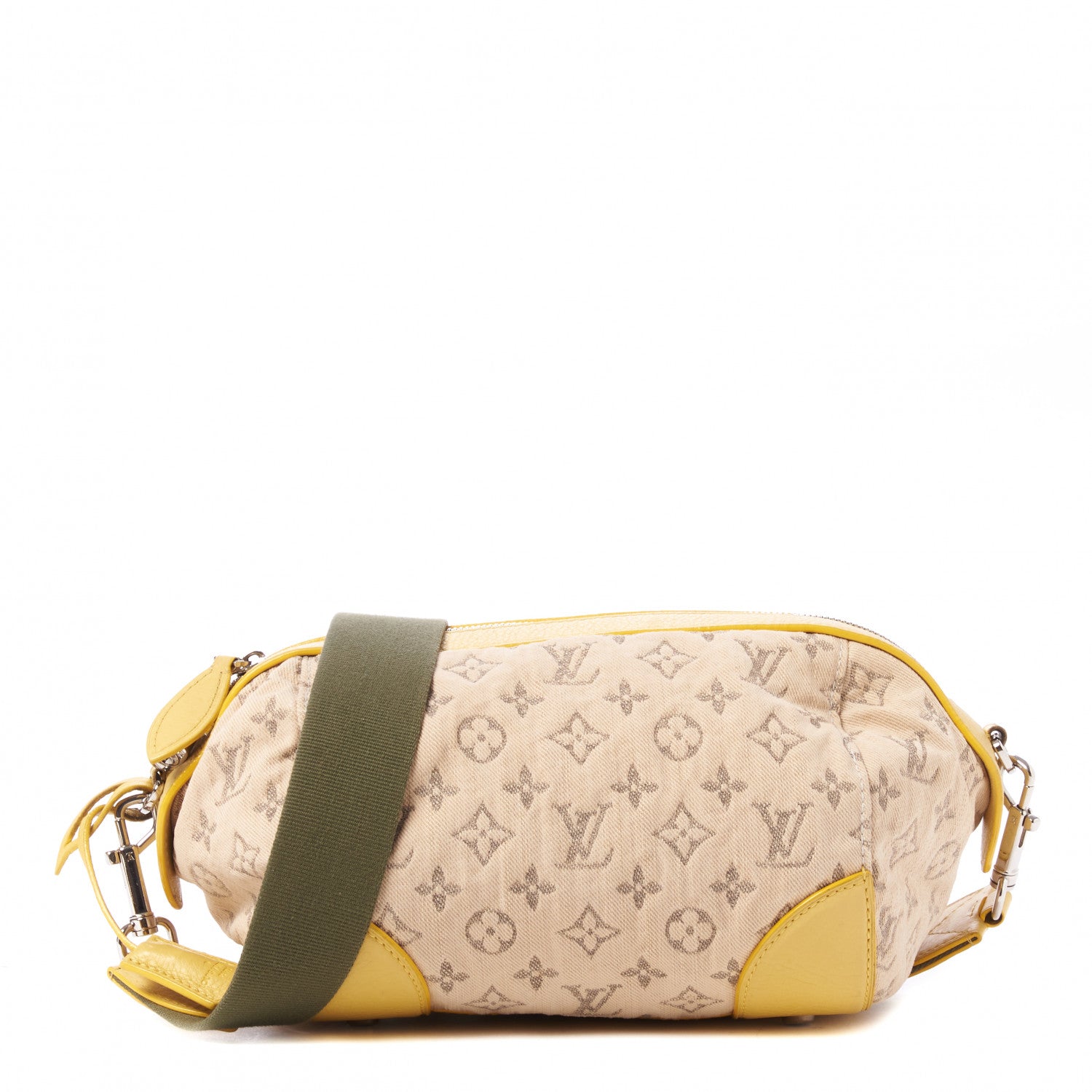 Louis Vuitton Monogram Denim Pochette Round Yellow 1 of 8
