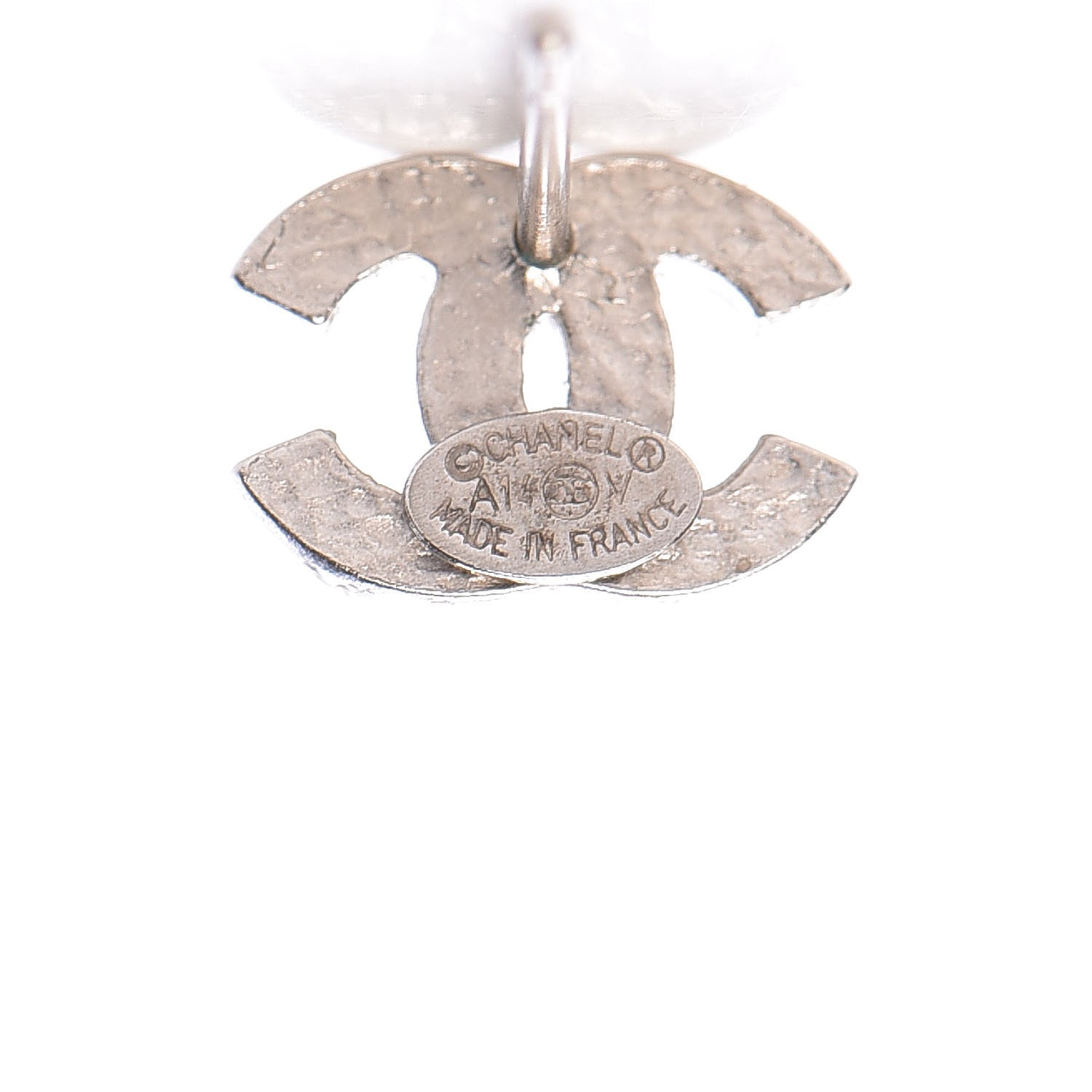 Chanel Crystal Mini Timeless CC Earrings Silver 3 of 4