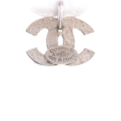 Chanel Crystal Mini Timeless CC Earrings Silver 3 of 4