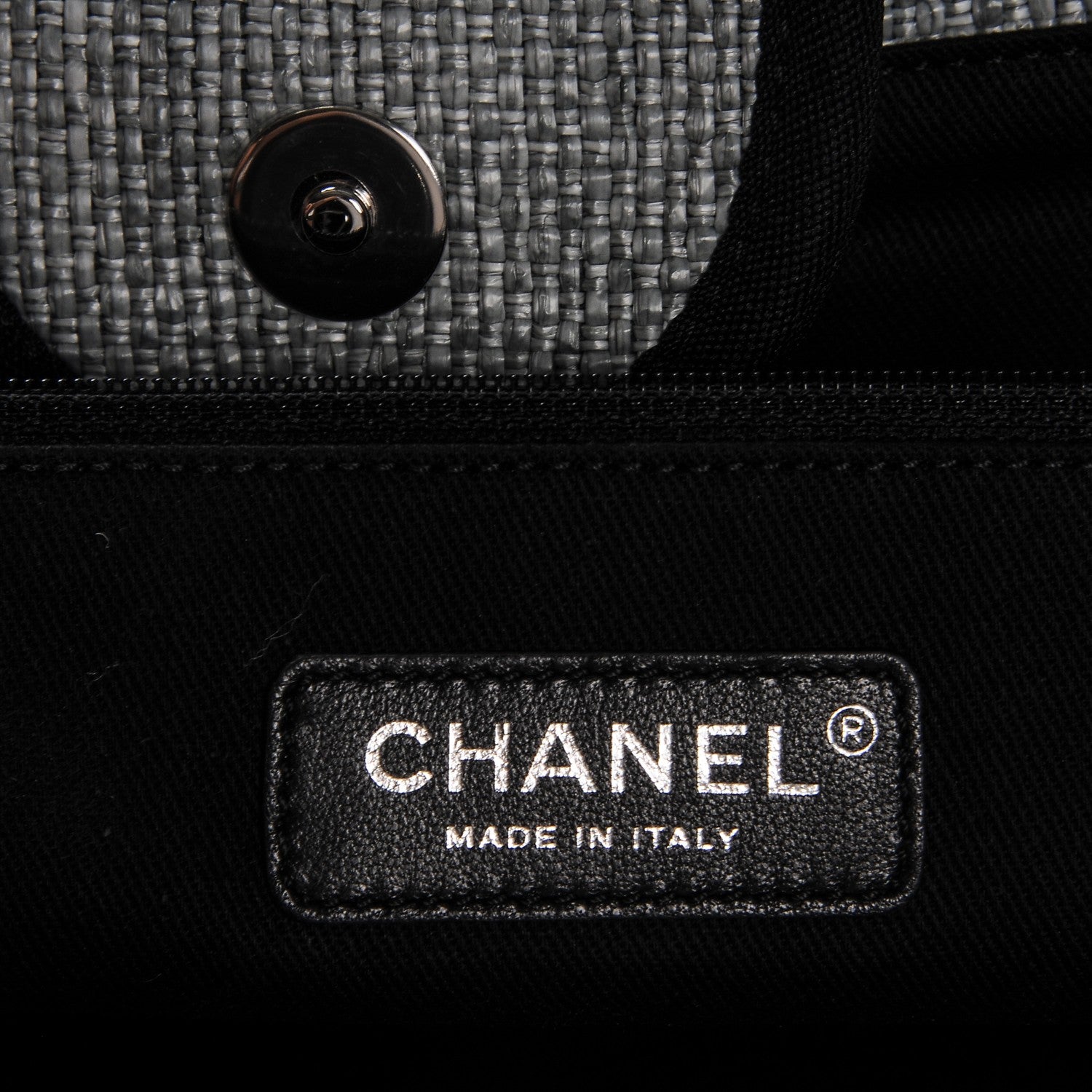 Chanel Canvas Large Deauville Tote Grey 6 of 7