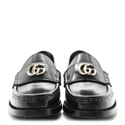 Gucci Calfskin Millennial Ribot Womens GG Loafers 36 Black 2 of 9