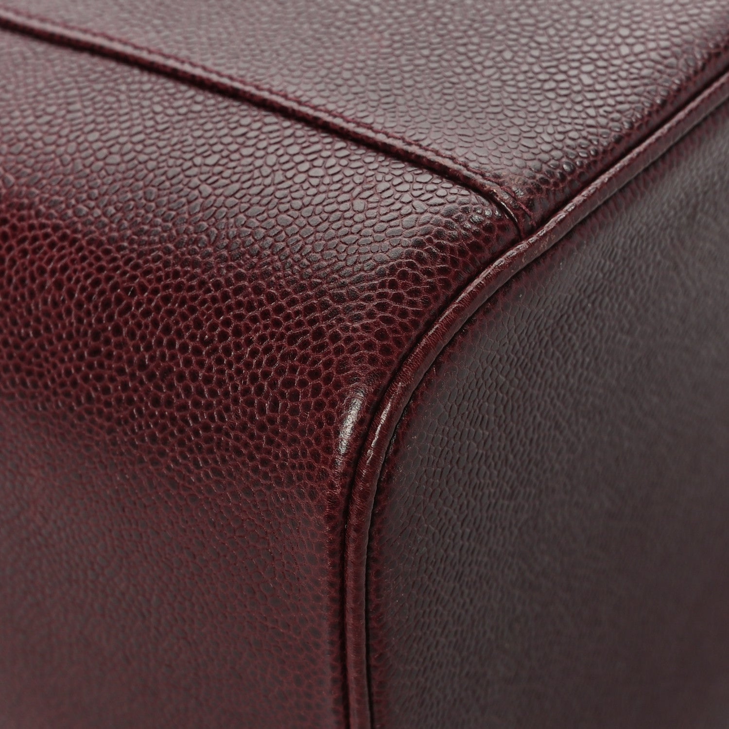 Chanel Caviar Vanity Cosmetic Case Burgundy 11 of 12