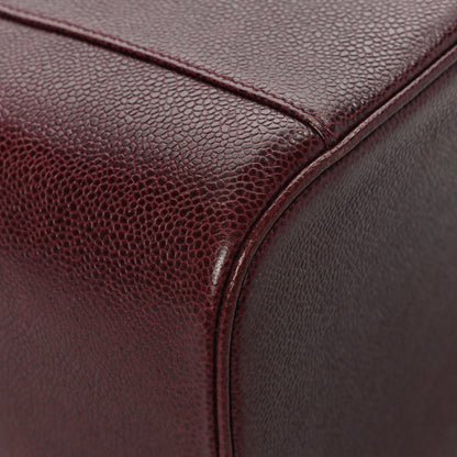 Chanel Caviar Vanity Cosmetic Case Burgundy 11 of 12