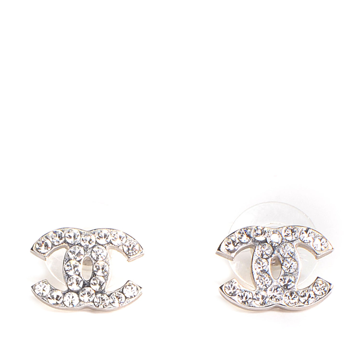 Crystal Timeless CC Earrings Silver