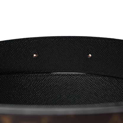 Louis Vuitton Calfskin Monogram 30mm LV Initiales Reversible Belt 85 34 Black 8 of 10