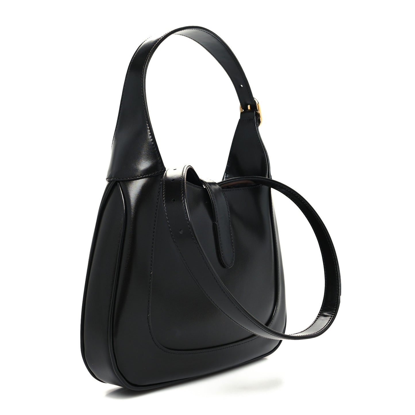 Boarded Dyana Lux Calfskin Small Jackie 1961 Hobo Black