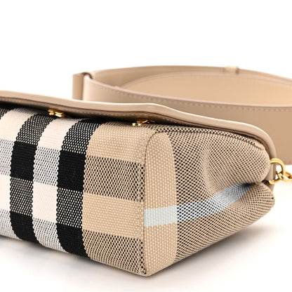 Burberry Canvas Check Hackberry Crossbody Bag Soft Fawn 9 of 9