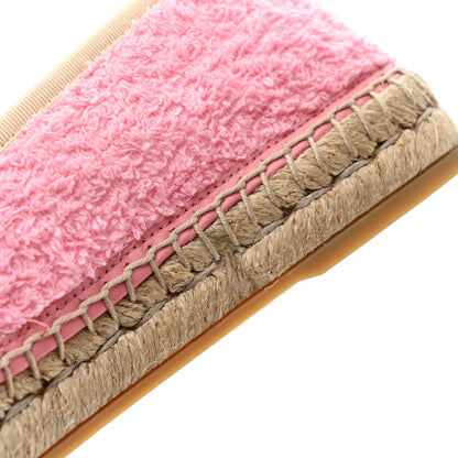 Gucci Terry Cloth Interlocking G Espadrilles 37 Pink Dusty White Beige 10 of 12