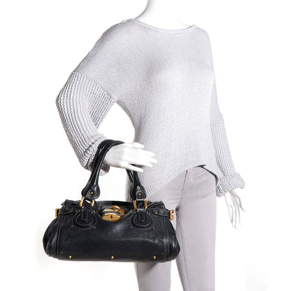 Chloe Leather Medium Paddington Satchel Black 2 of 8