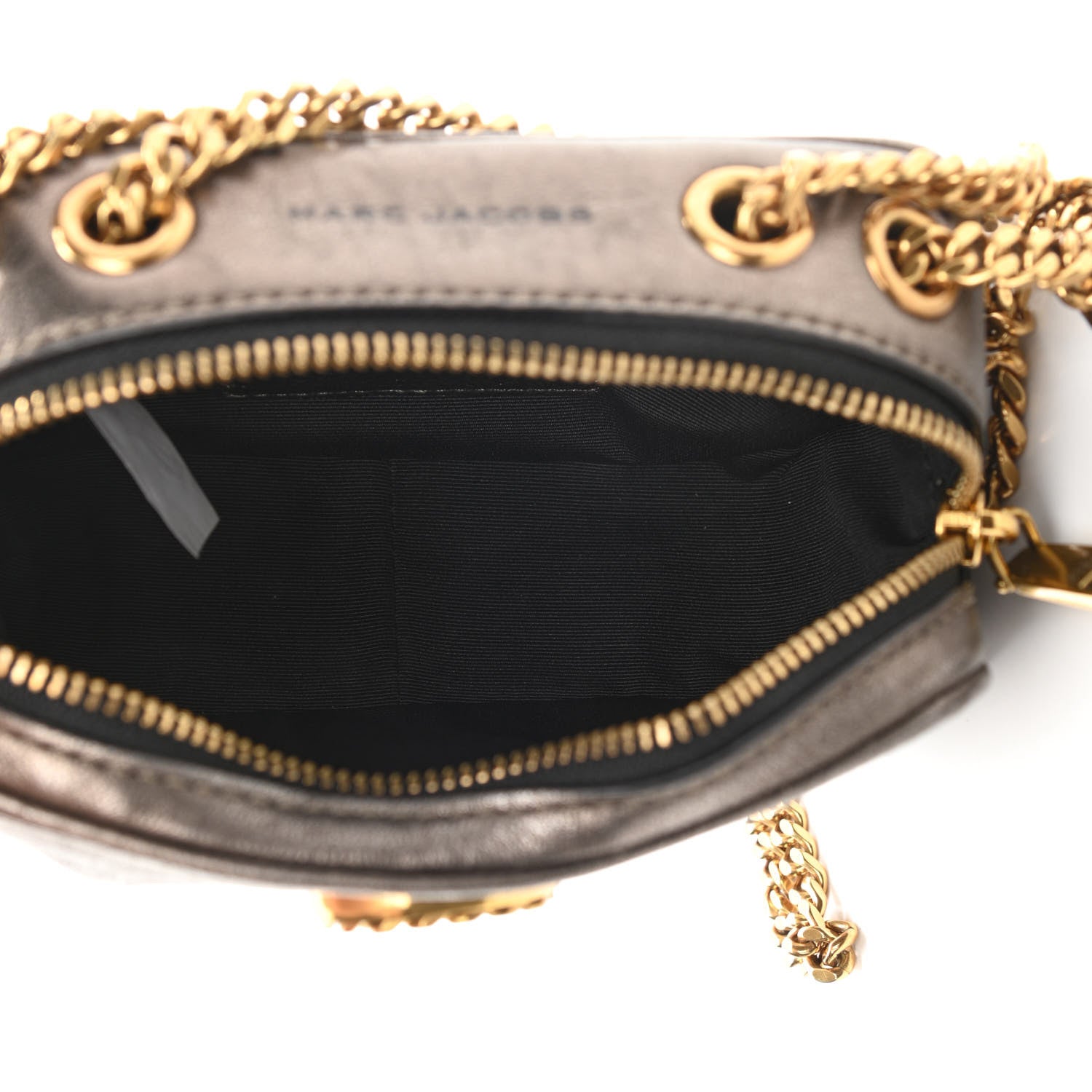 Marc Jacobs Metallic Grained Calfskin Glam Shot Crossbody Bronze 5 of 11