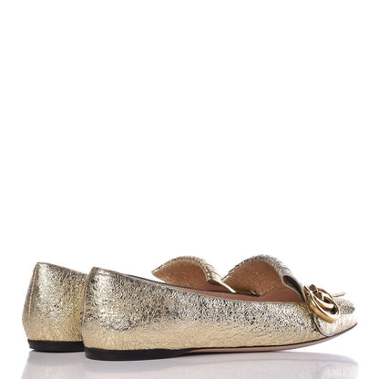 Gucci Galassia GG Marmont Fringe Flats 36.5 Platino 4 of 9