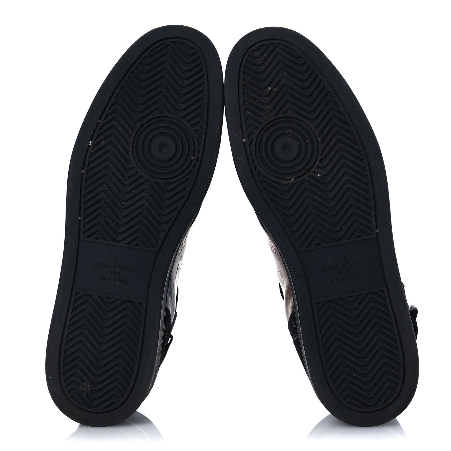 Suede Monogram Mens Rivoli High Top Sneakers 10 Black Multicolor