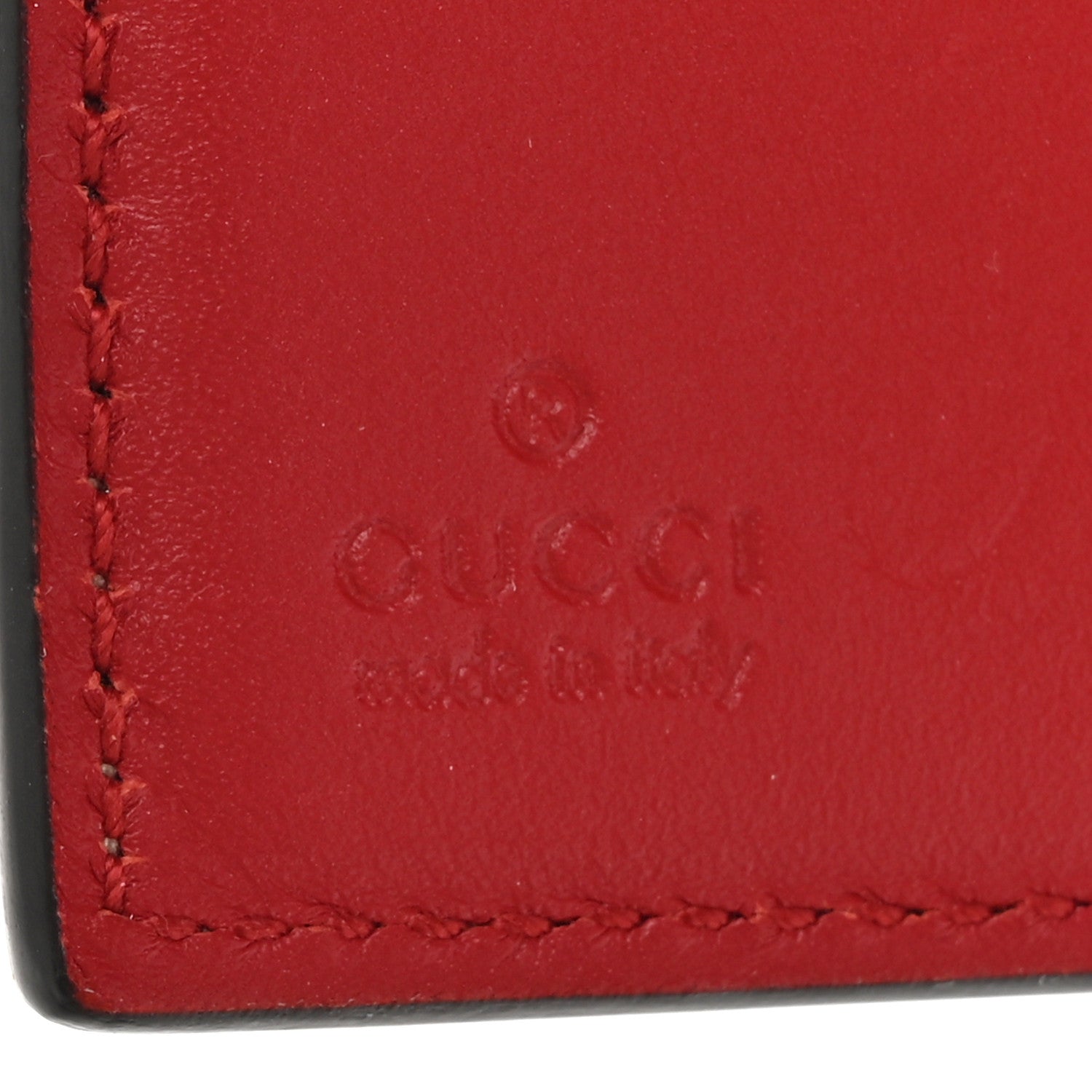 Gucci GG Supreme Monogram Pearl Studded French Wallet Beige Hibiscus Red 8 of 14