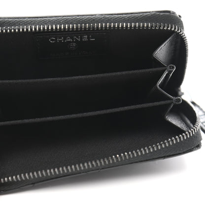 Chanel Patent Calfskin Quilted Zip Coin Purse Wallet So Black 5 of 8