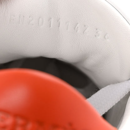 Hermes Calfskin Womens Advantage Sneakers 36 White Orange 9 of 13