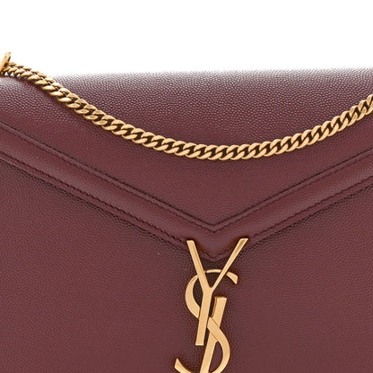 Saint Laurent Grain De Poudre Monogram Cassandra Clasp Bag Rouge Legion 9 of 11