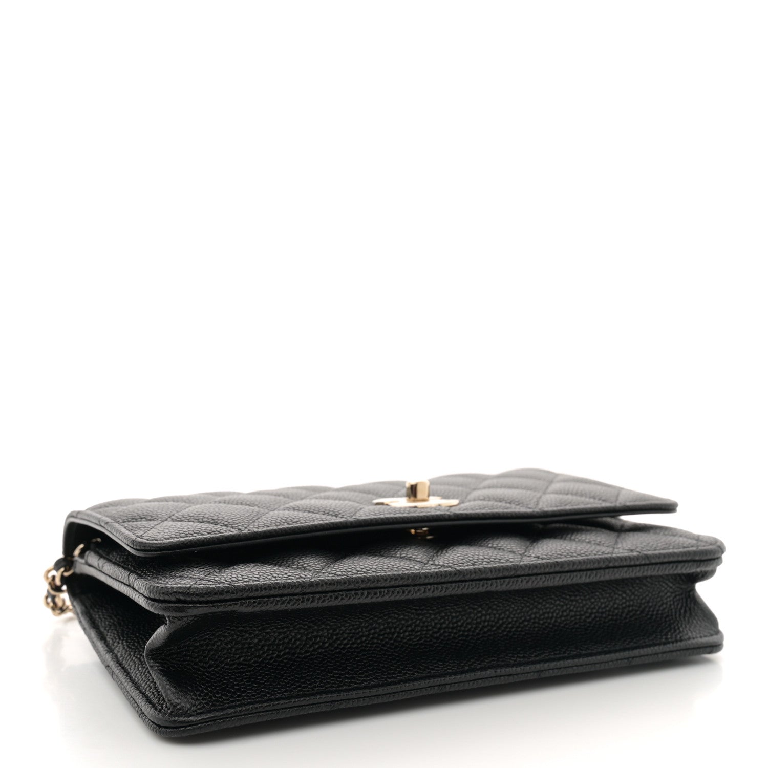 Chanel Caviar Quilted Bow Wallet On Chain WOC Black 4 of 11