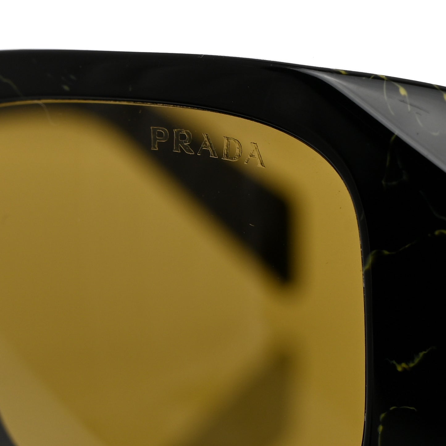 Acetate Symbole Marbled Sunglasses SPR 17W Black Yellow