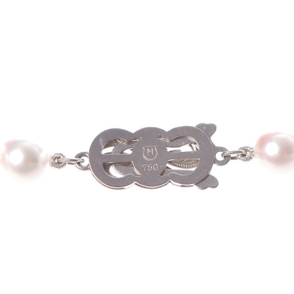 Mikimoto 18K White Gold Akoya Pearl 7.5-9.5mm "M" Strand Graduated Necklace 18 4 of 6