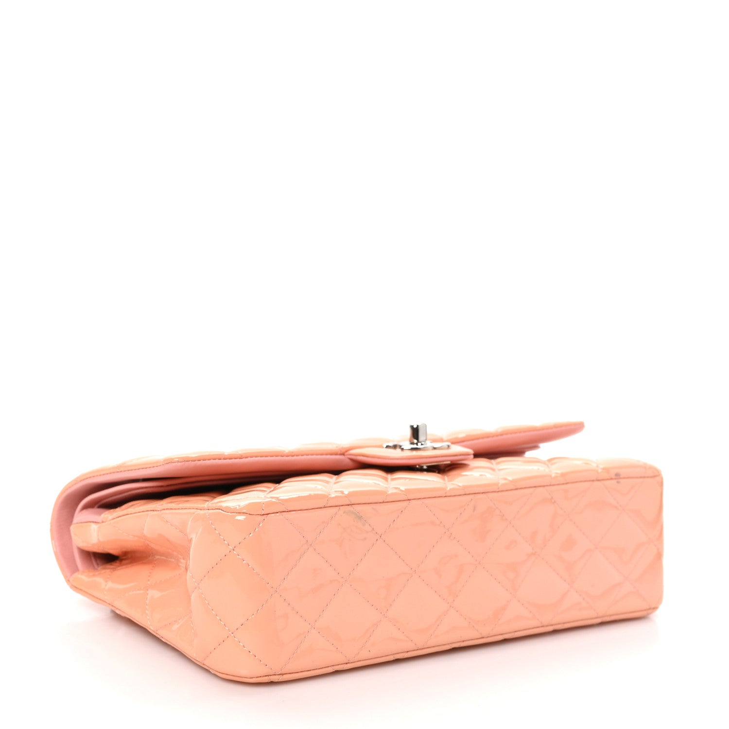 Chanel Patent Quilted Medium Double Flap Light Pink 4 of 12