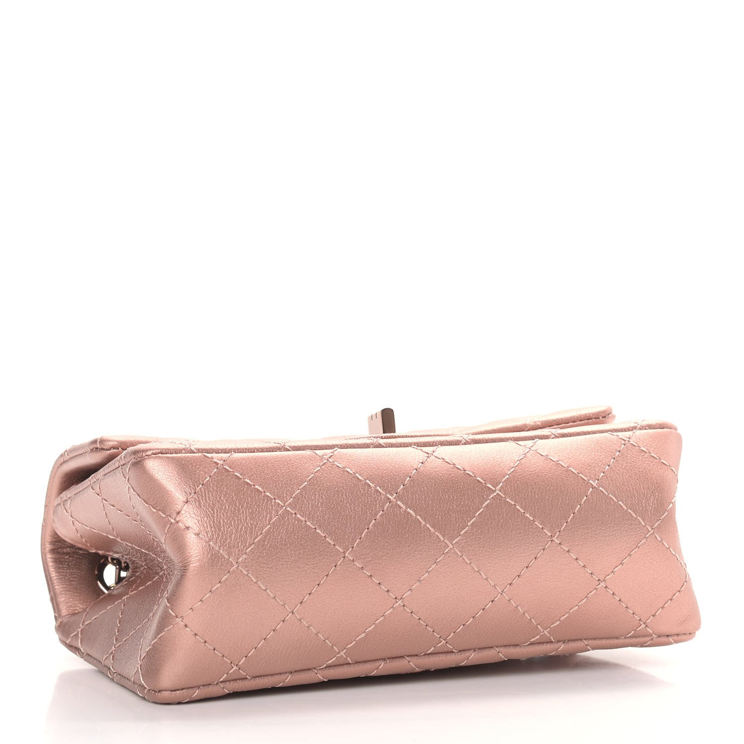 Chanel Metallic Grained Calfskin Quilted 2.55 Reissue Mini Flap Copper Pink 4 of 9