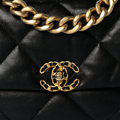 Chanel Lambskin Quilted Large Chanel 19 Flap Black 8 of 11