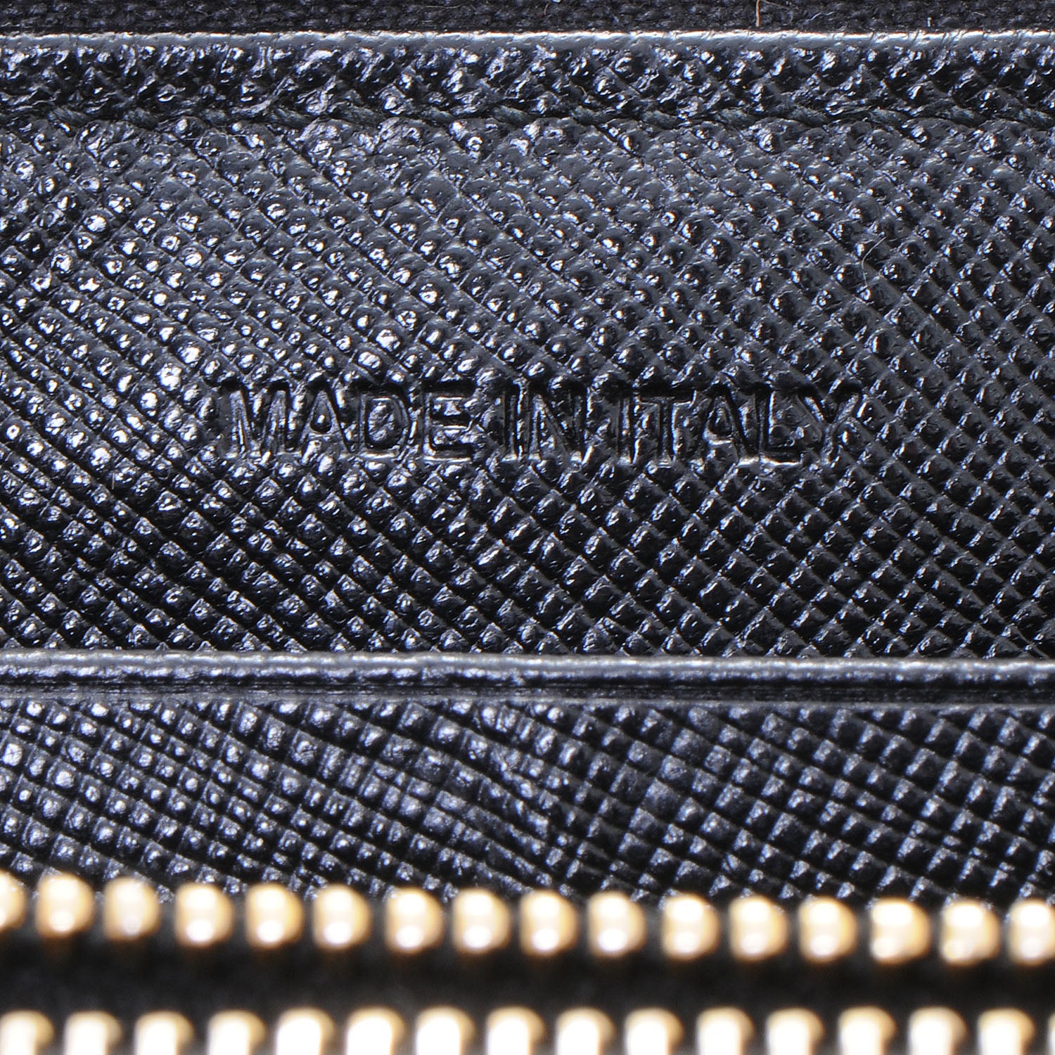 Prada Saffiano Metal Zip Around Wallet Nero Black 7 of 7
